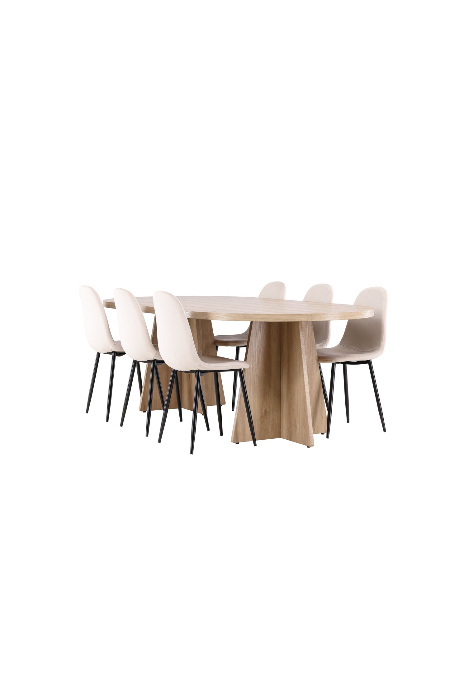 Bootcut Matbord med Polar Stolarna – MDF