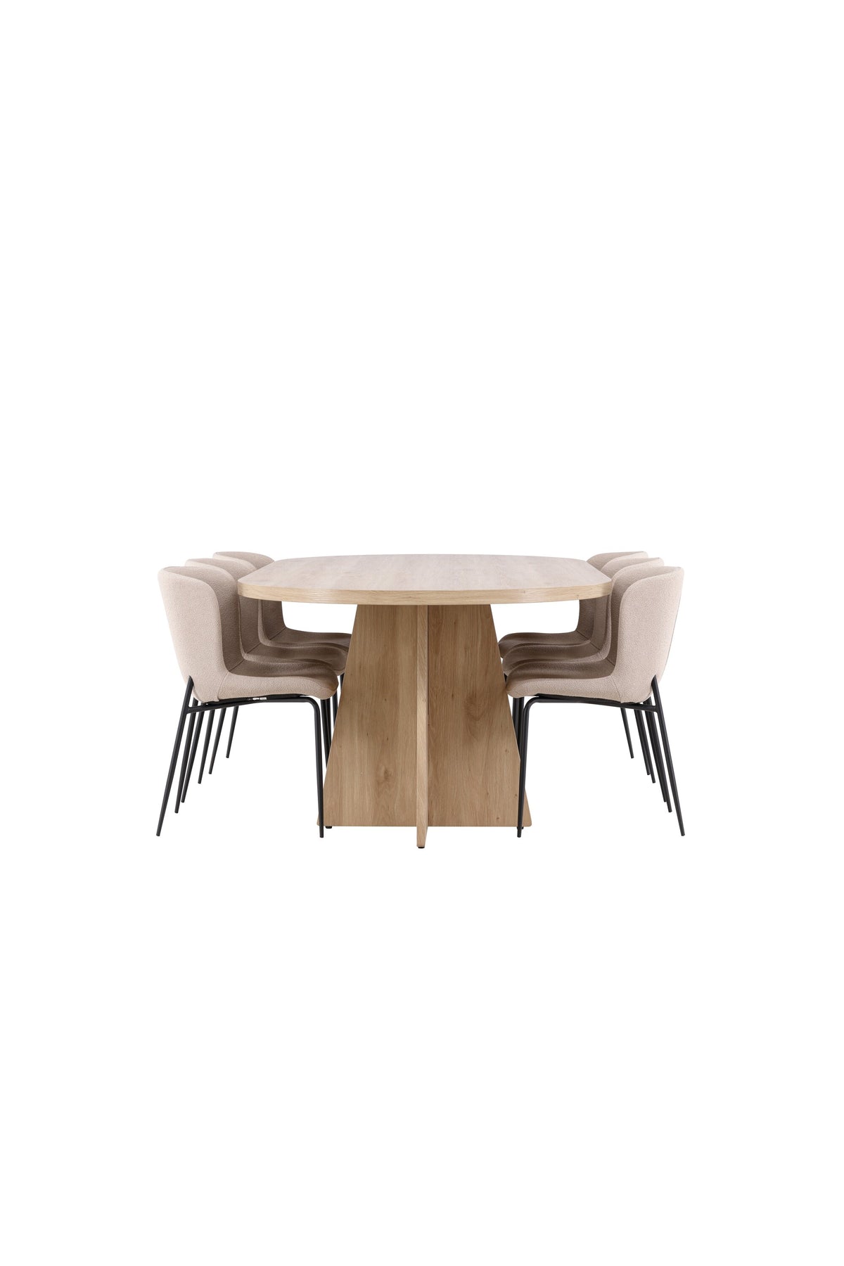 Bootcut Matbord med Modesto Stolarna – MDF