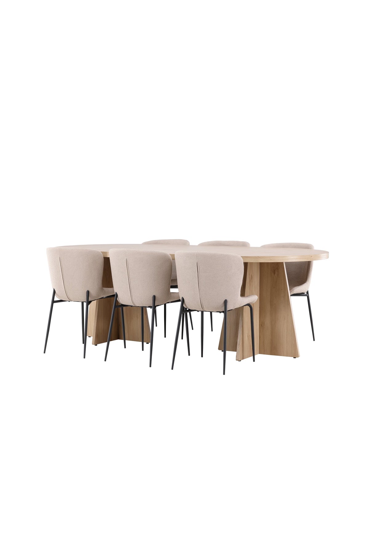 Bootcut Matbord med Modesto Stolarna – MDF