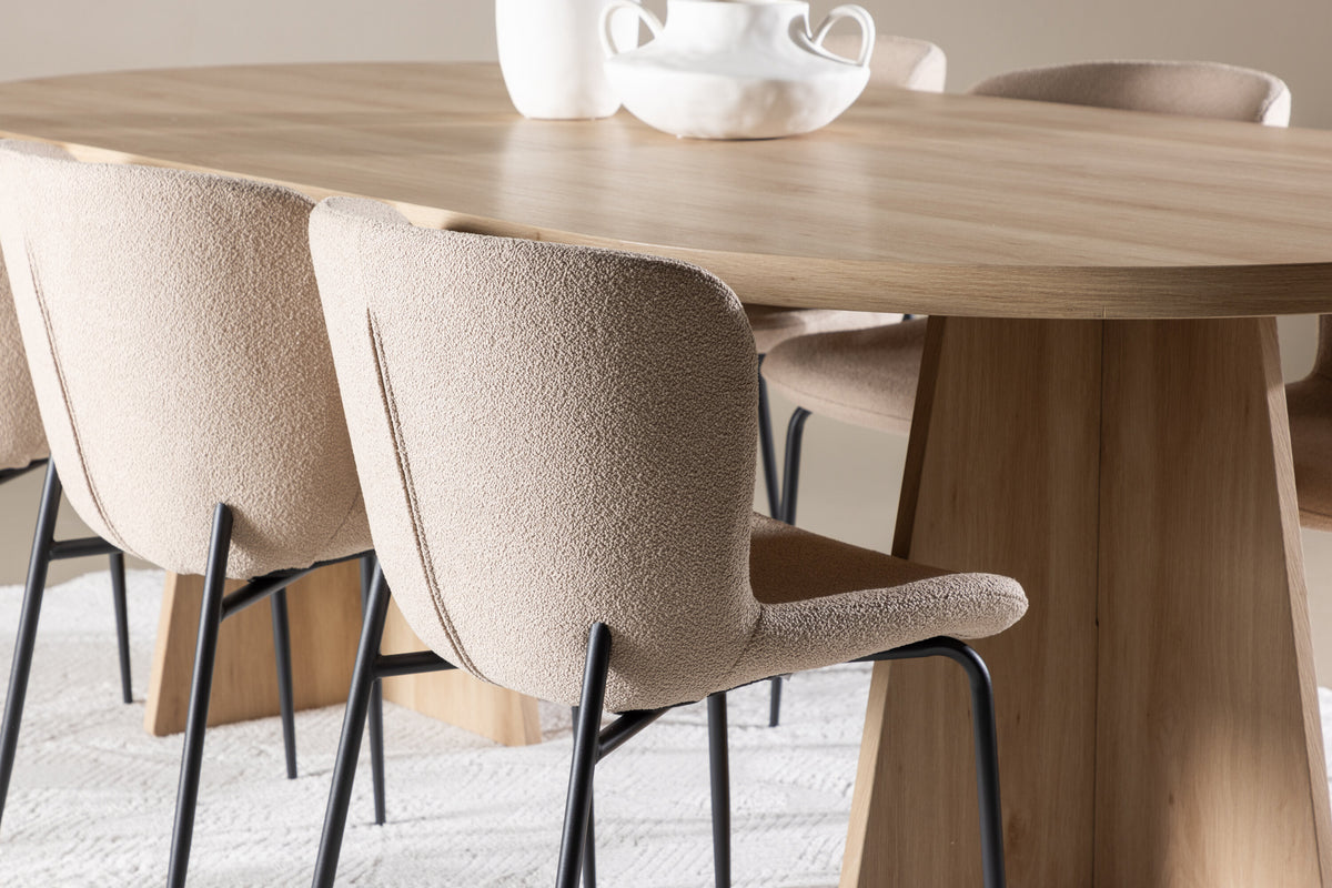 Bootcut Matbord med Modesto Stolarna – MDF