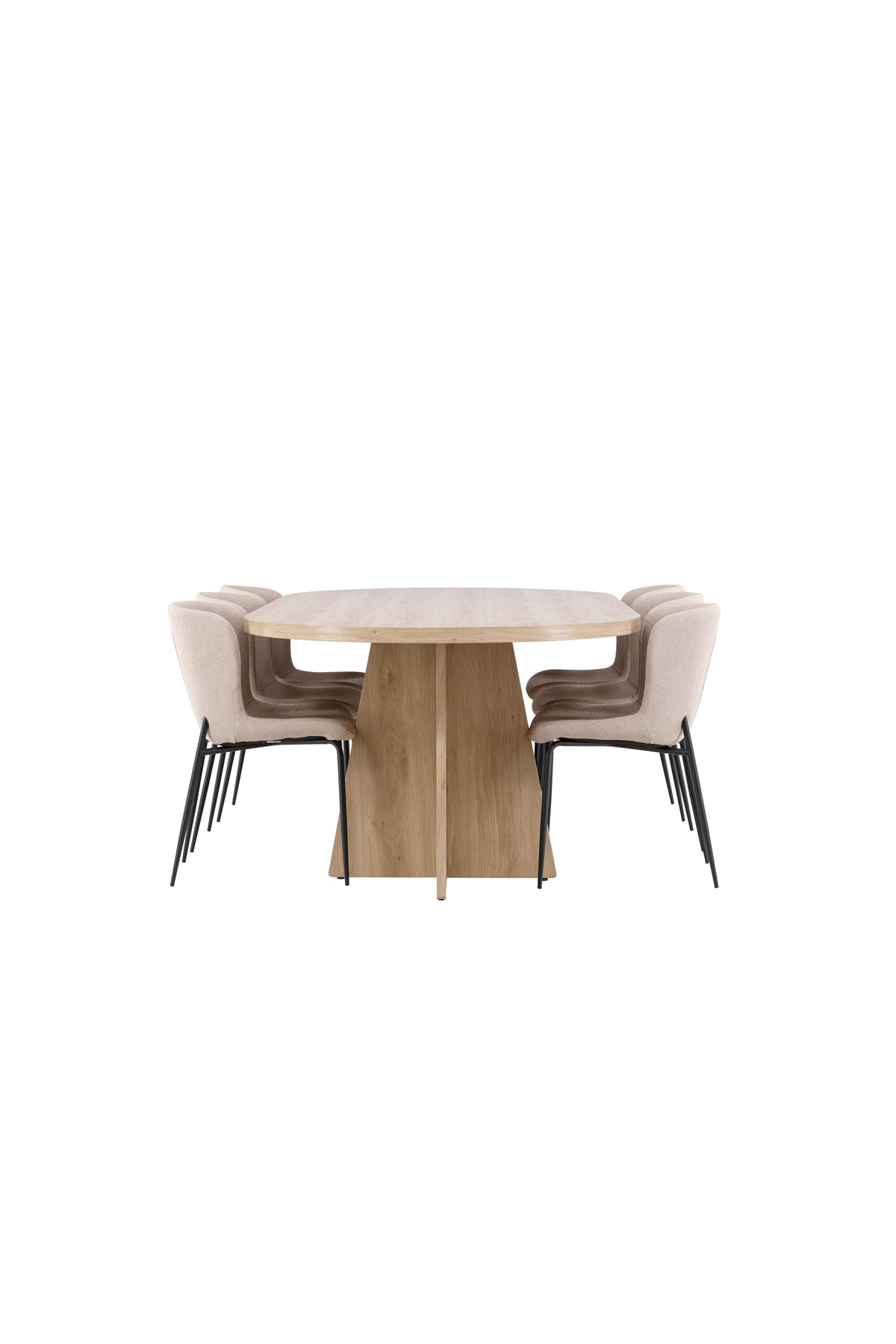 Bootcut Matbord med Modesto Stolarna – MDF