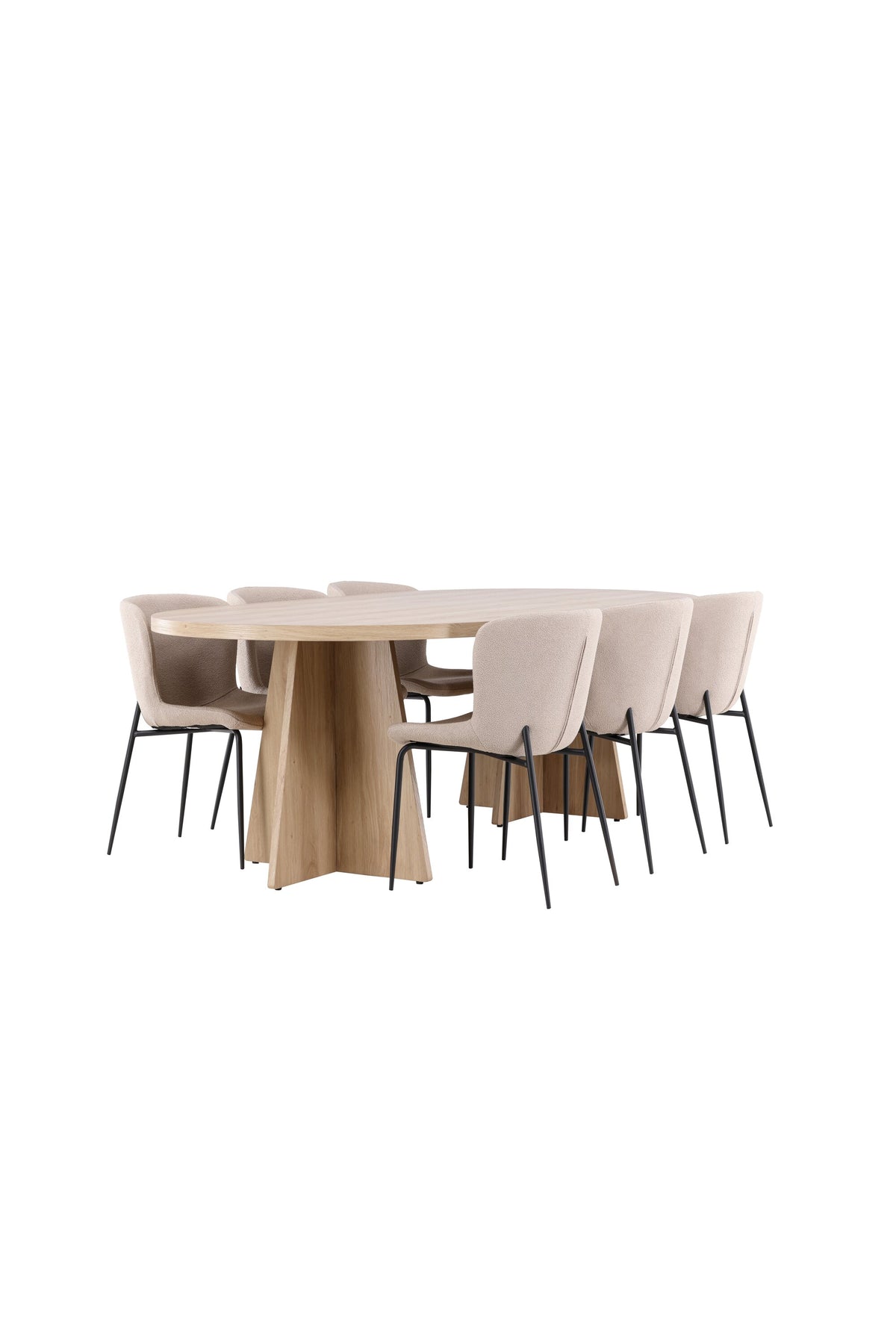 Bootcut Matbord med Modesto Stolarna – MDF