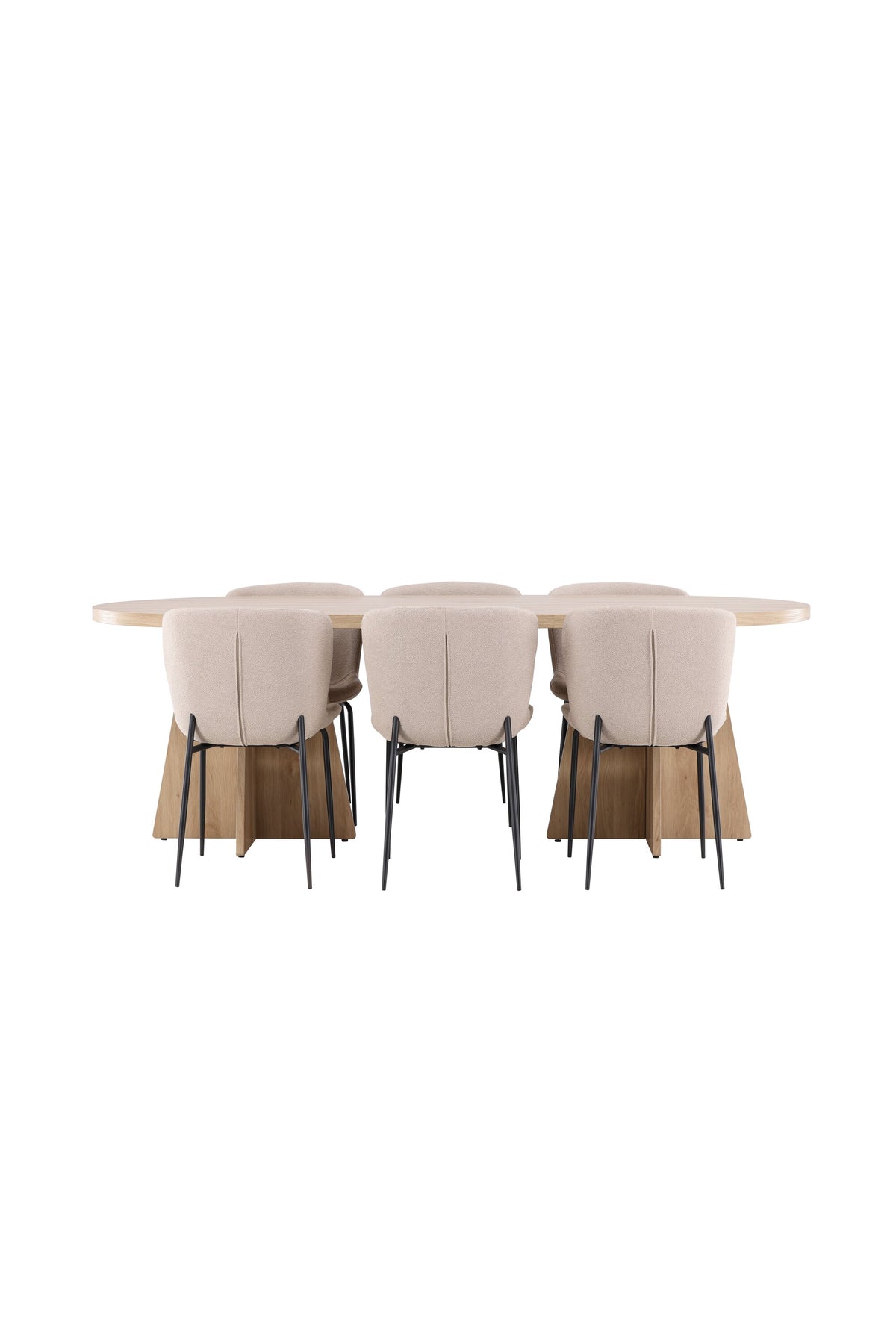 Bootcut Matbord med Modesto Stolarna – MDF