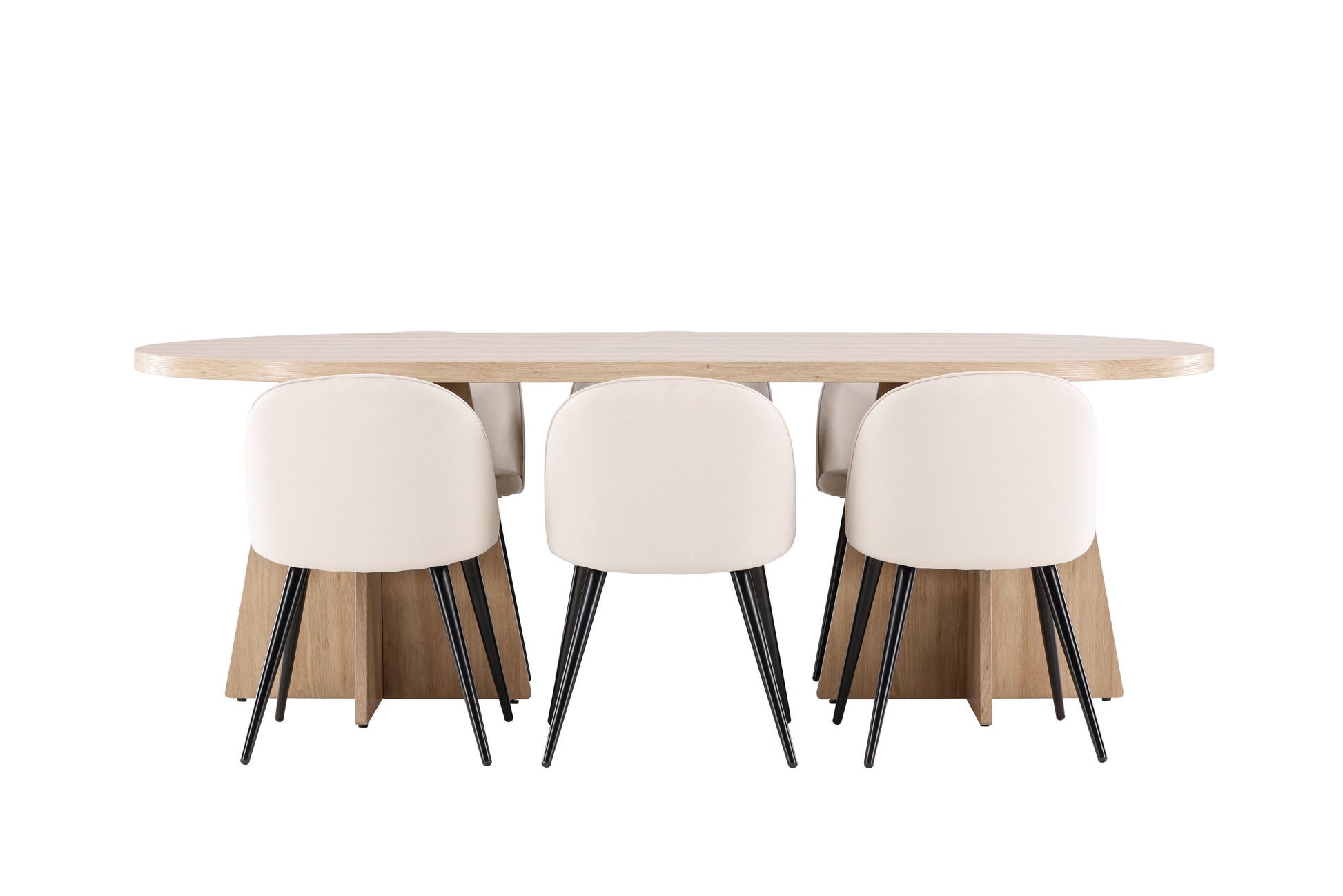 Bootcut Matbord med Velvet Stolarna – MDF