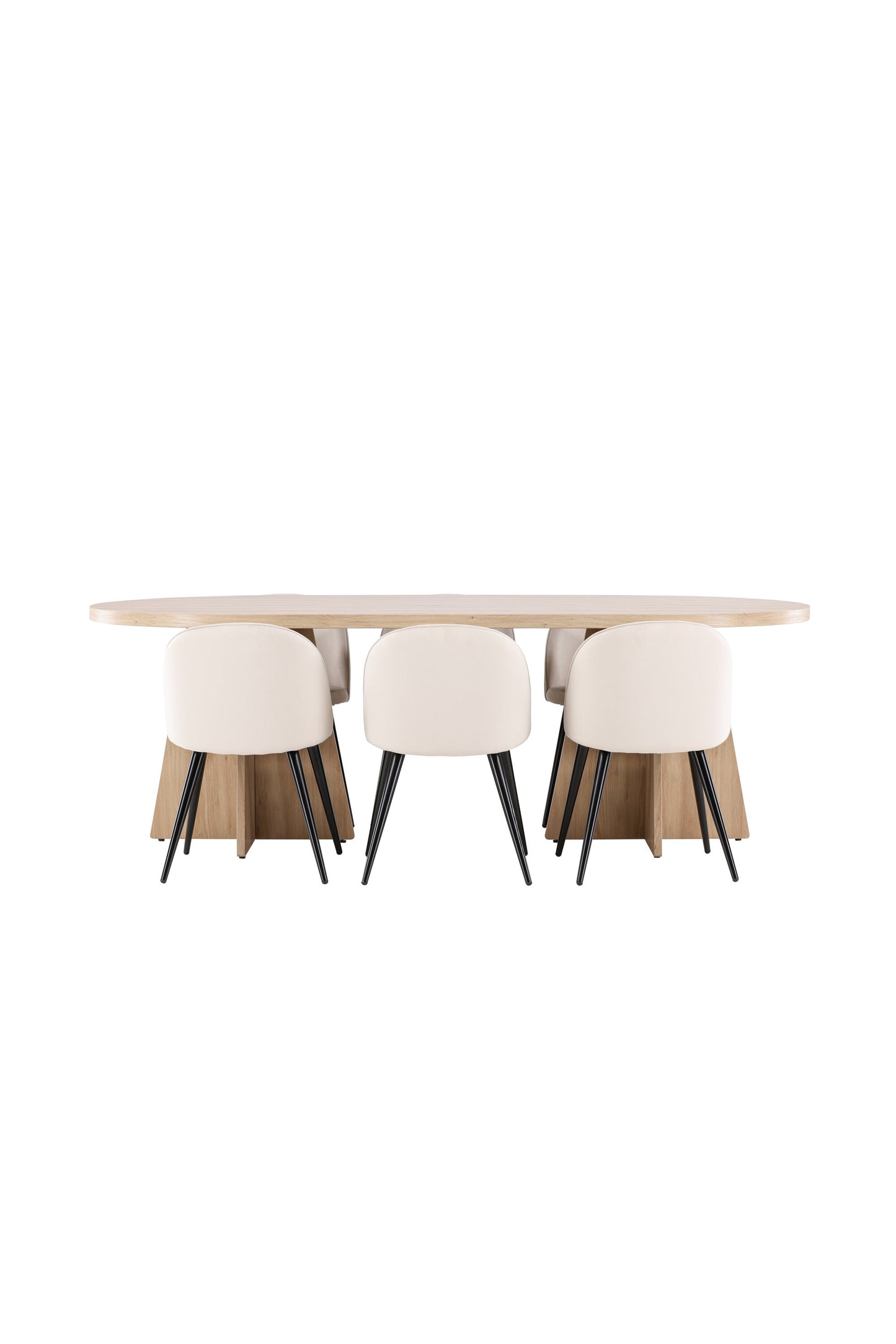 Bootcut Matbord med Velvet Stolarna – MDF