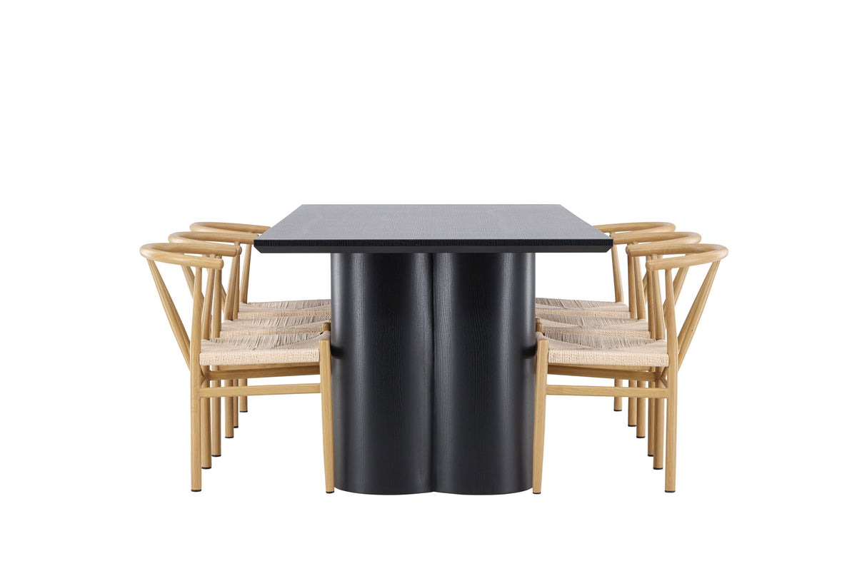 Olivia Matbord med Alfons Stolarna – MDF