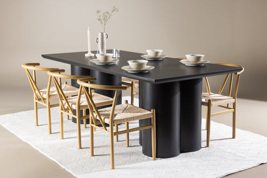 Olivia Matbord med Alfons Stolarna – MDF