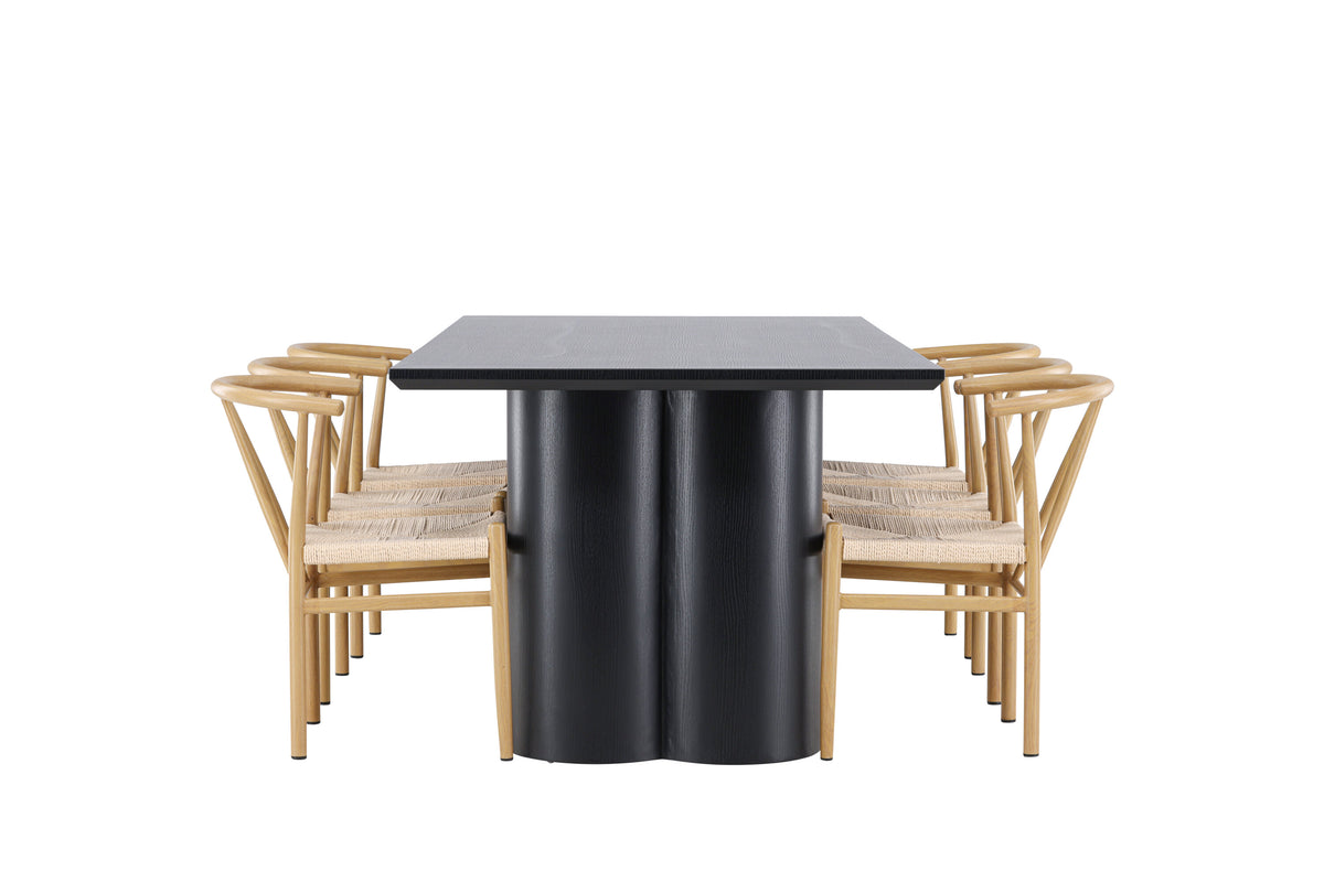 Olivia Matbord med Alfons Stolarna – MDF