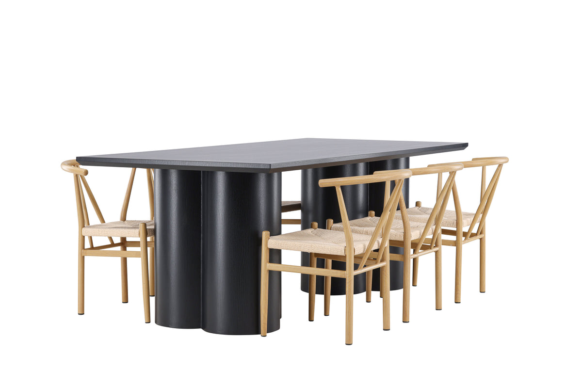 Olivia Matbord med Alfons Stolarna – MDF