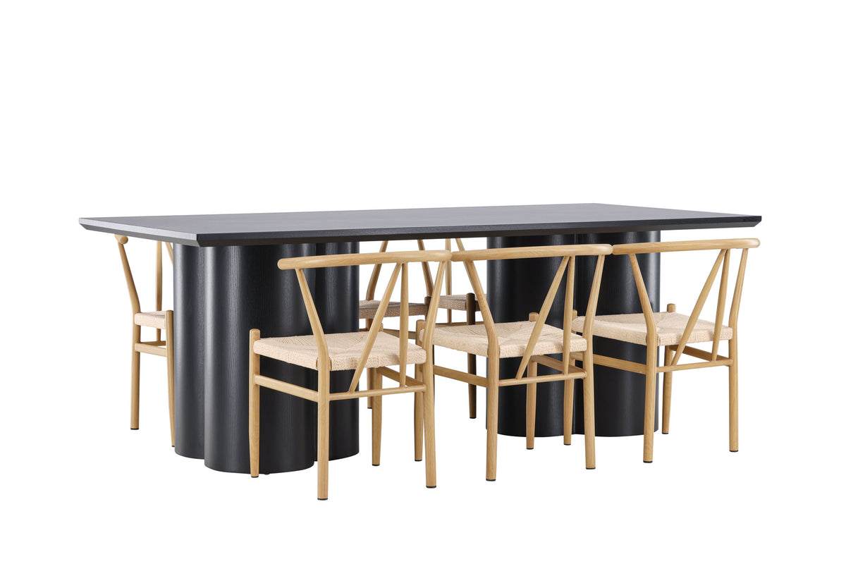 Olivia Matbord med Alfons Stolarna – MDF