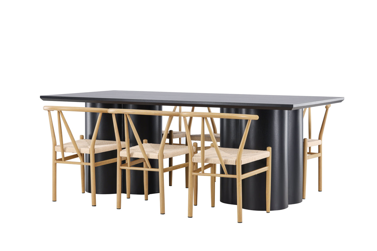 Olivia Matbord med Alfons Stolarna – MDF