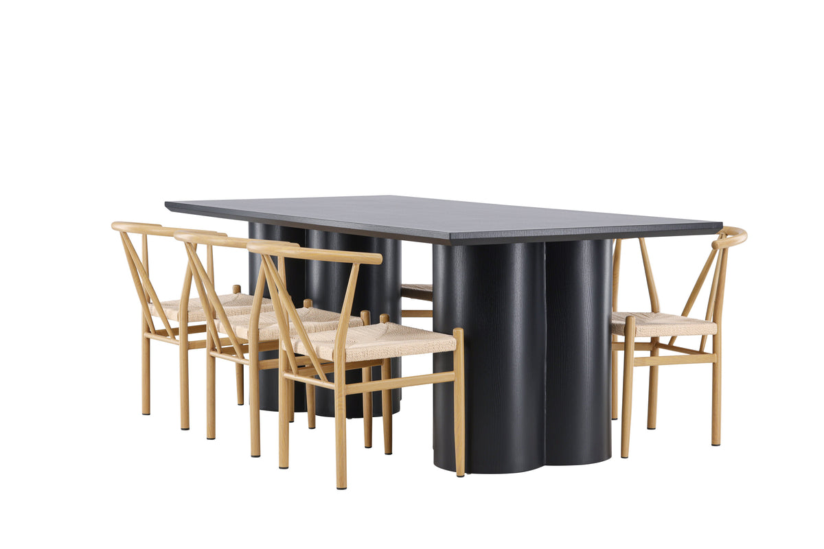Olivia Matbord med Alfons Stolarna – MDF