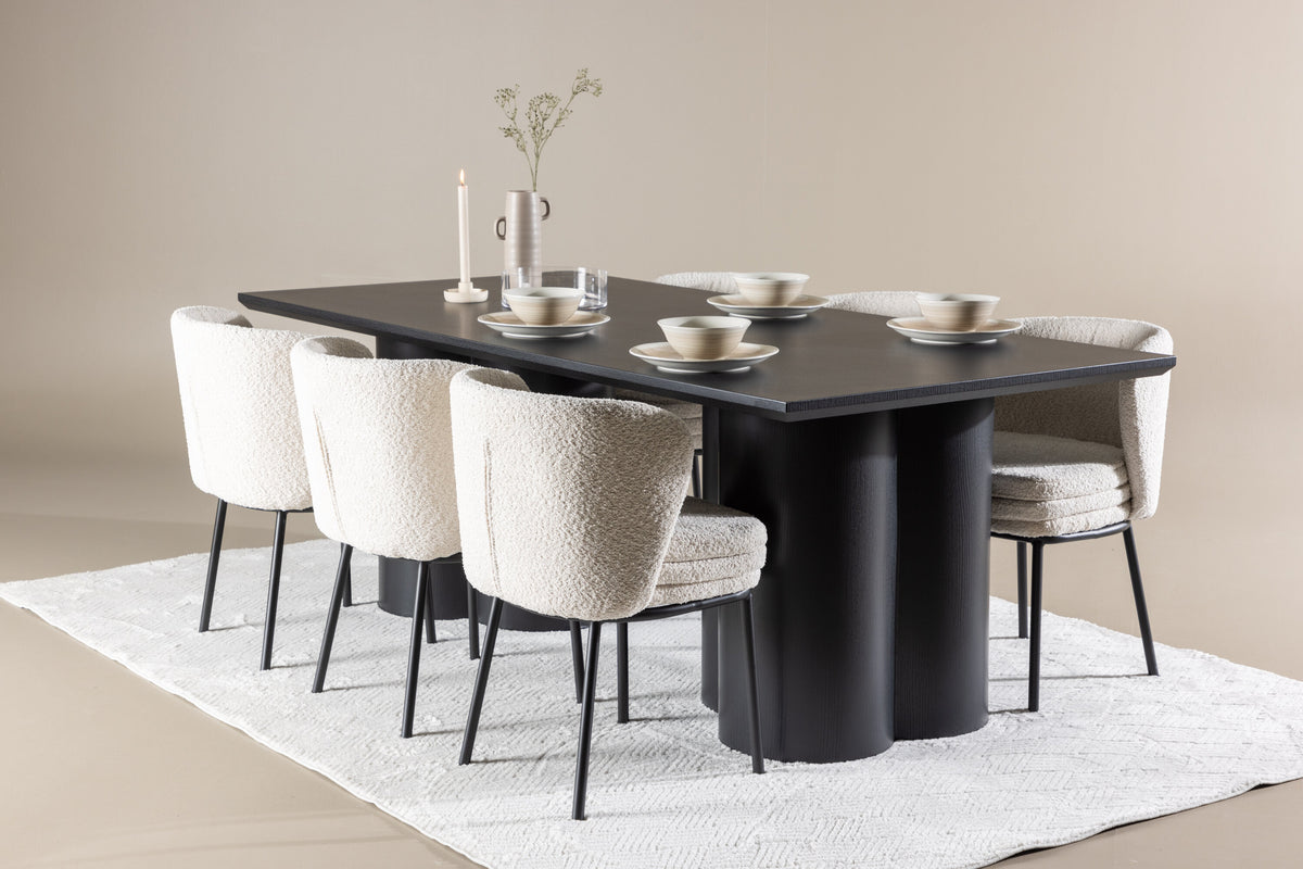 Olivia Matbord med Agnes Stolarna – MDF