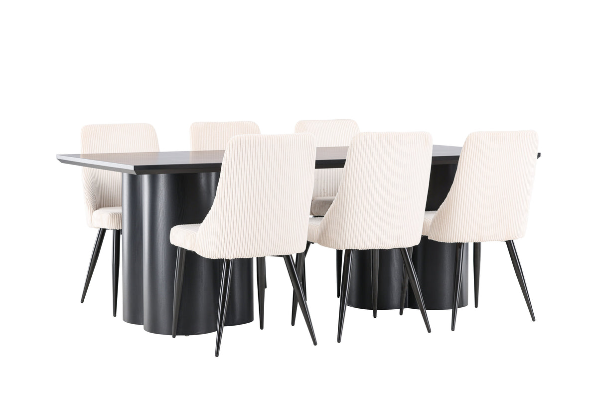 Olivia Matbord med Leone Stolarna – MDF