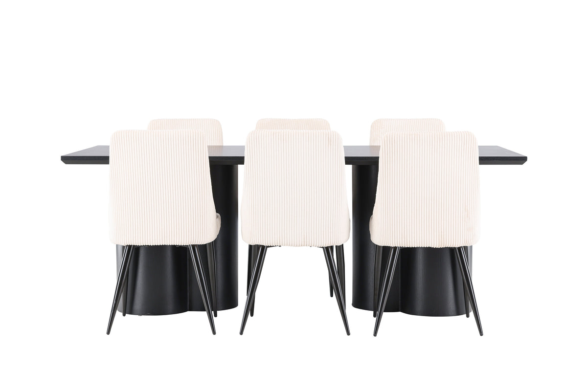 Olivia Matbord med Leone Stolarna – MDF
