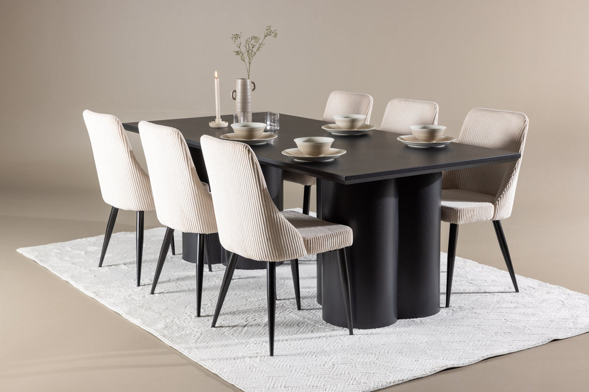 Olivia Matbord med Leone Stolarna – MDF