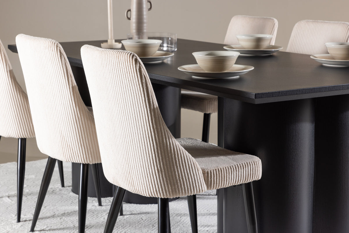 Olivia Matbord med Leone Stolarna – MDF