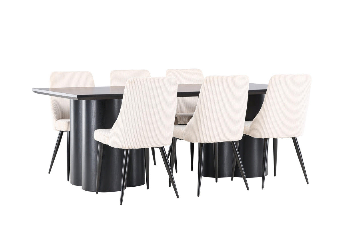 Olivia Matbord med Leone Stolarna – MDF