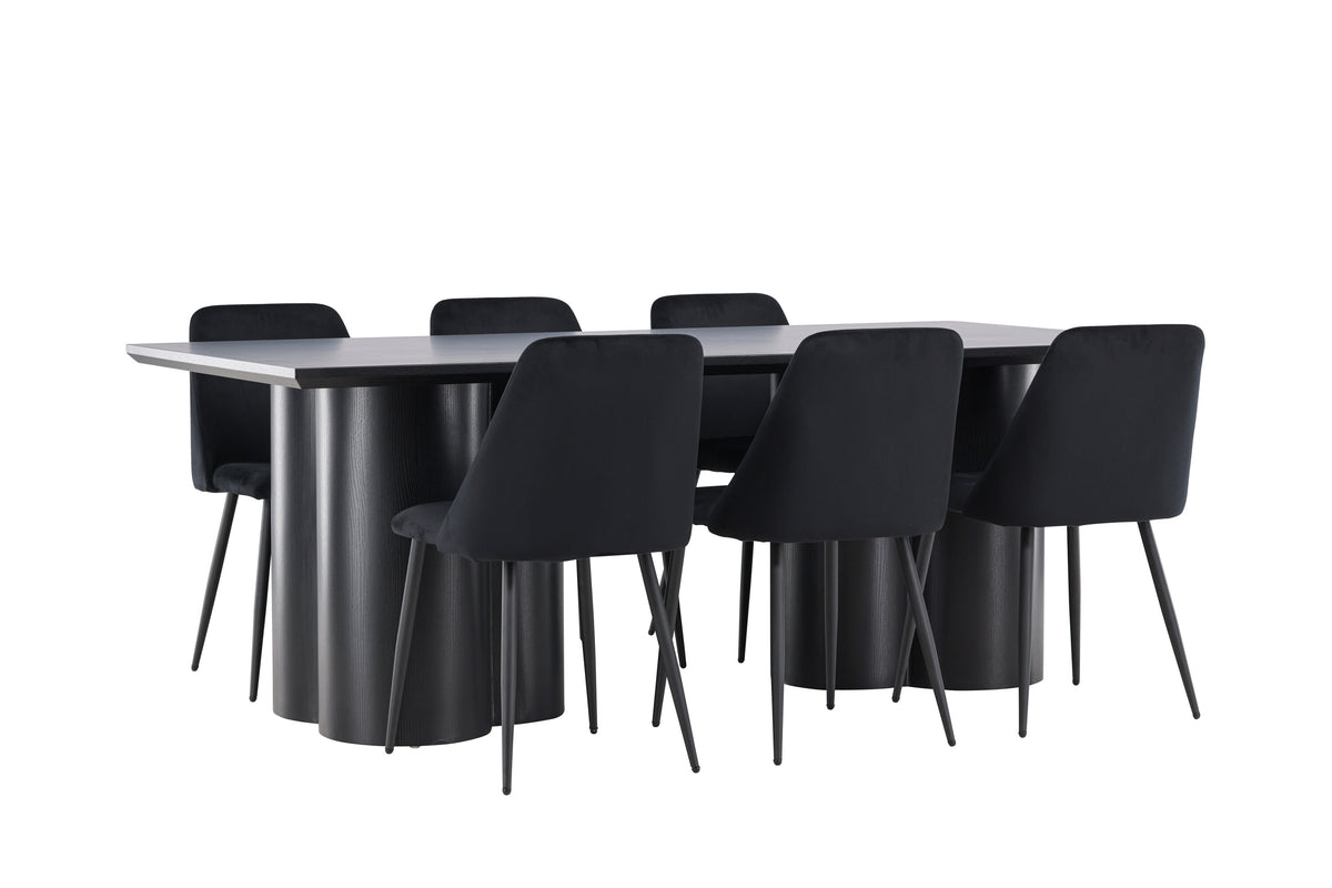 Olivia Matbord med Night Stolarna – MDF