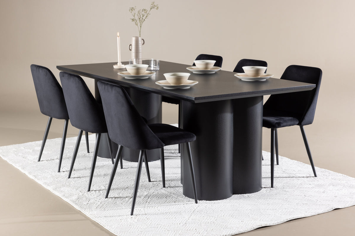 Olivia Matbord med Night Stolarna – MDF