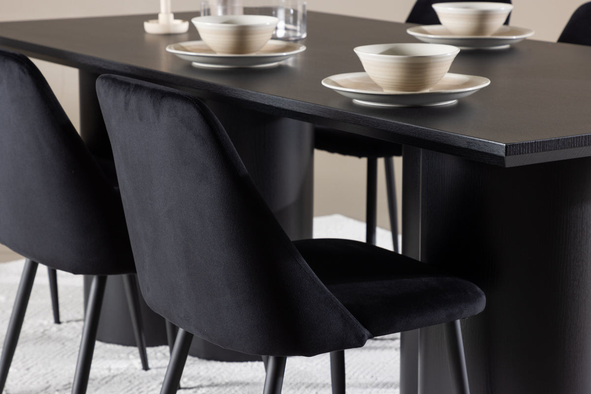 Olivia Matbord med Night Stolarna – MDF