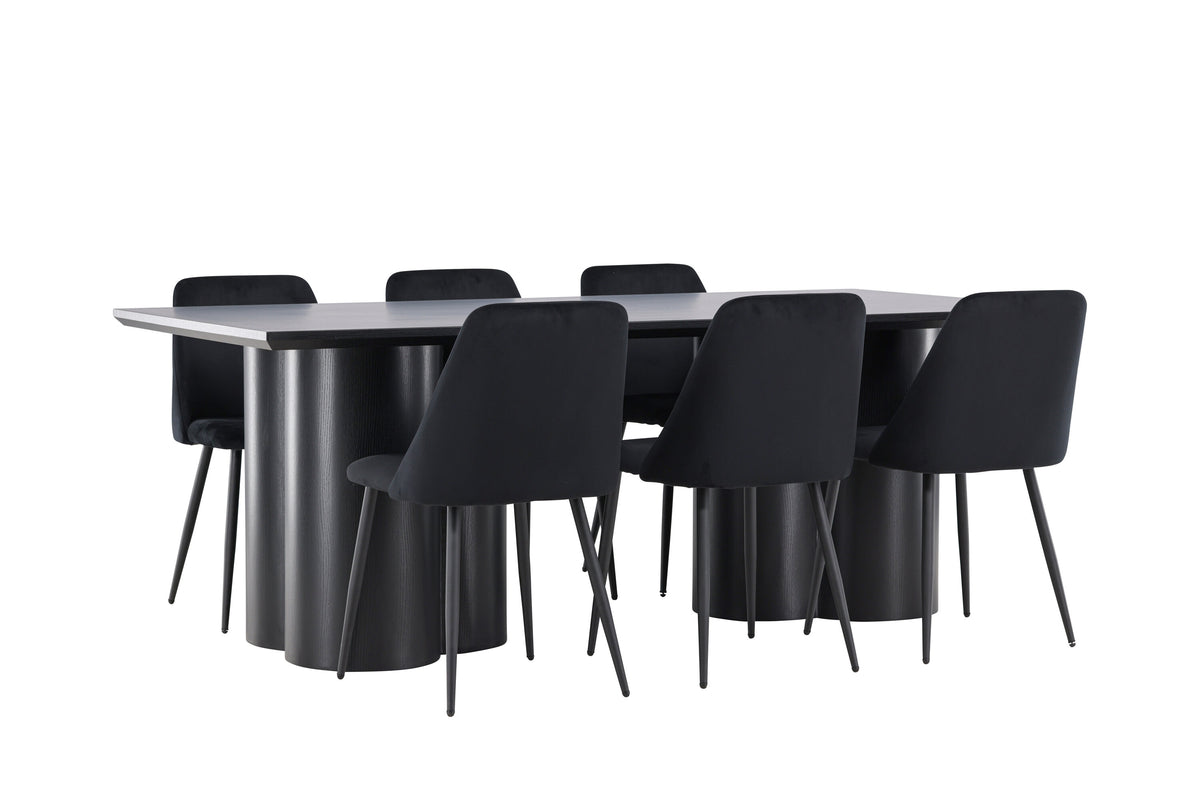 Olivia Matbord med Night Stolarna – MDF