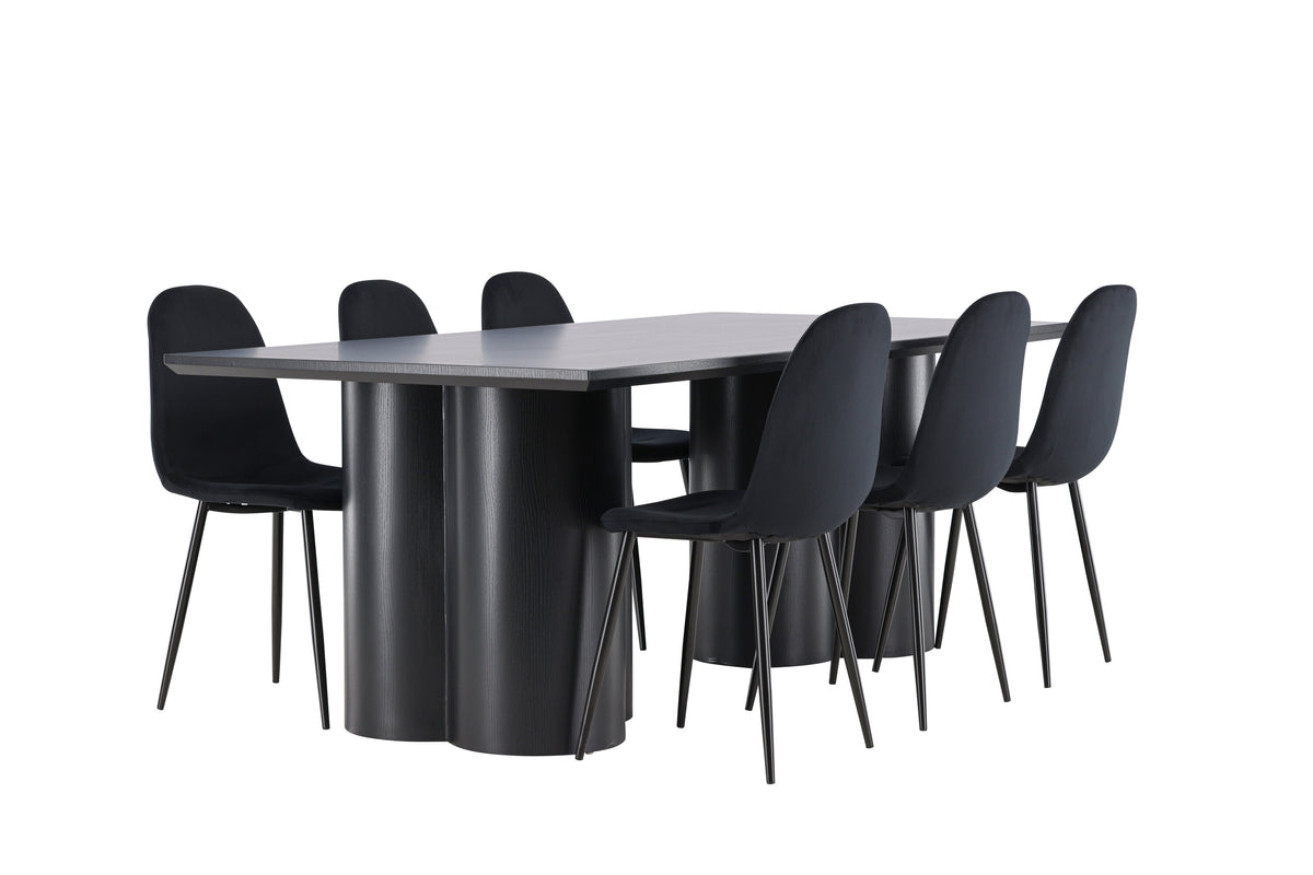 Olivia Matbord med Polar Stolarna – MDF