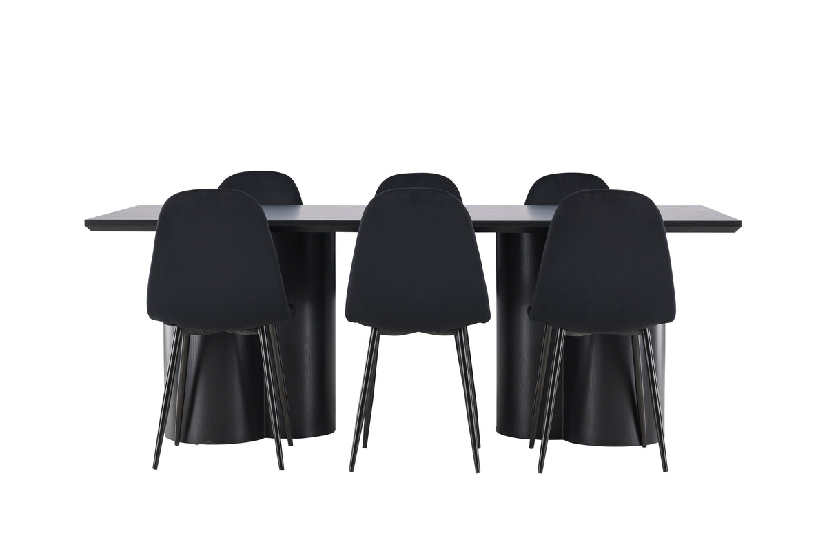 Olivia Matbord med Polar Stolarna – MDF