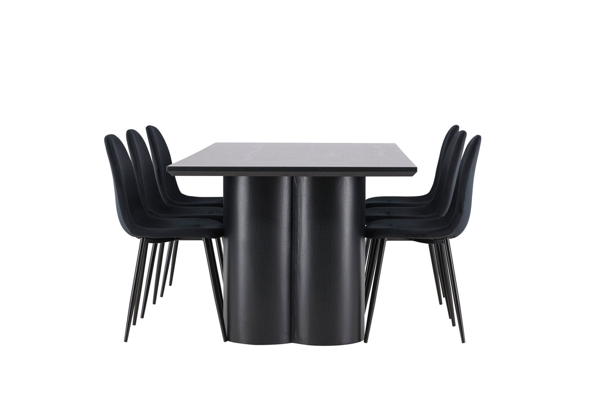 Olivia Matbord med Polar Stolarna – MDF