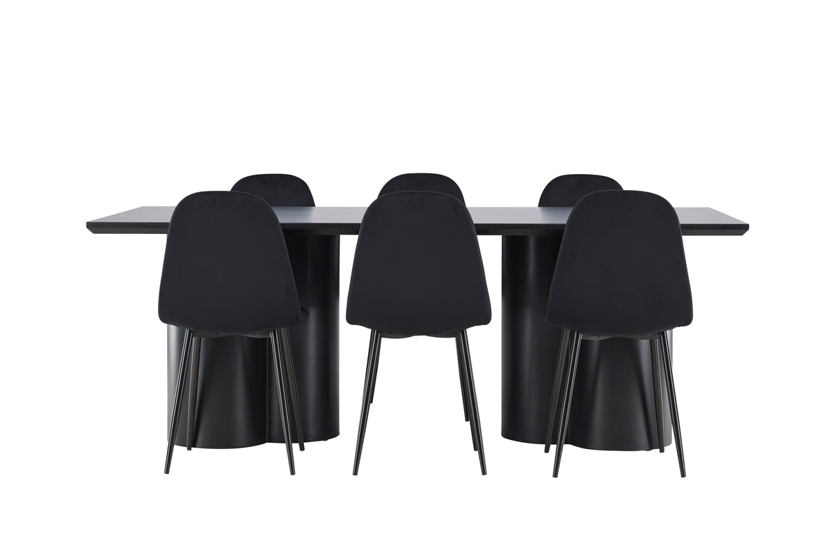 Olivia Matbord med Polar Stolarna – MDF
