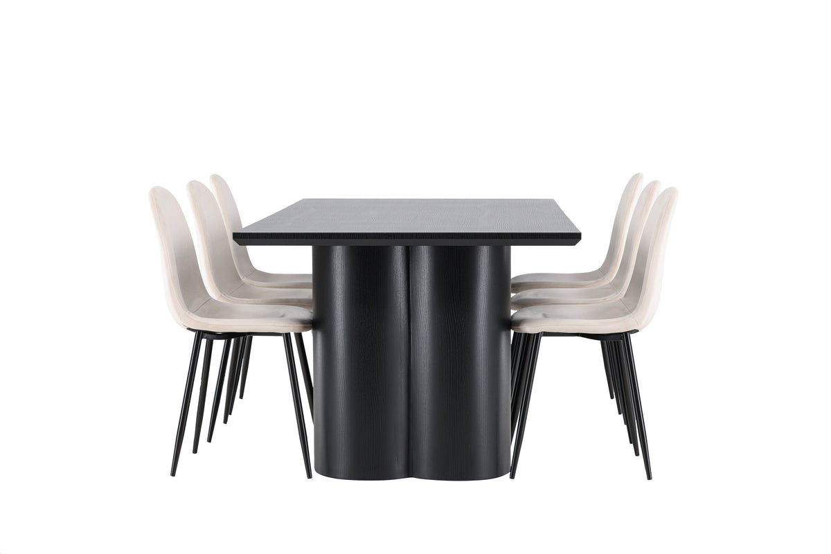 Olivia Matbord med Polar Stolarna – MDF