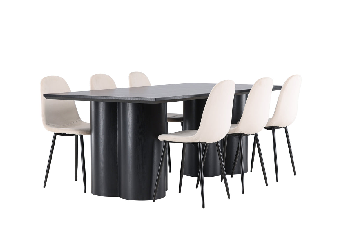 Olivia Matbord med Polar Stolarna – MDF