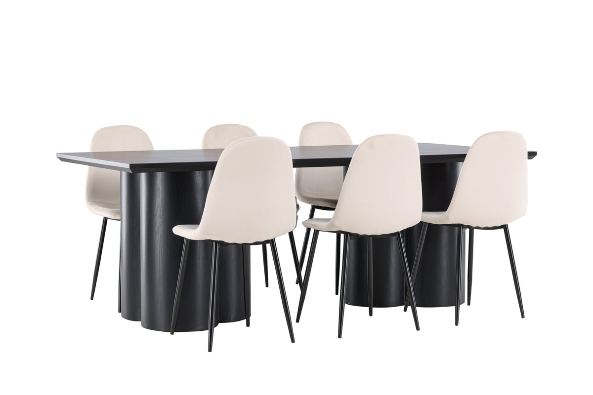 Olivia Matbord med Polar Stolarna – MDF