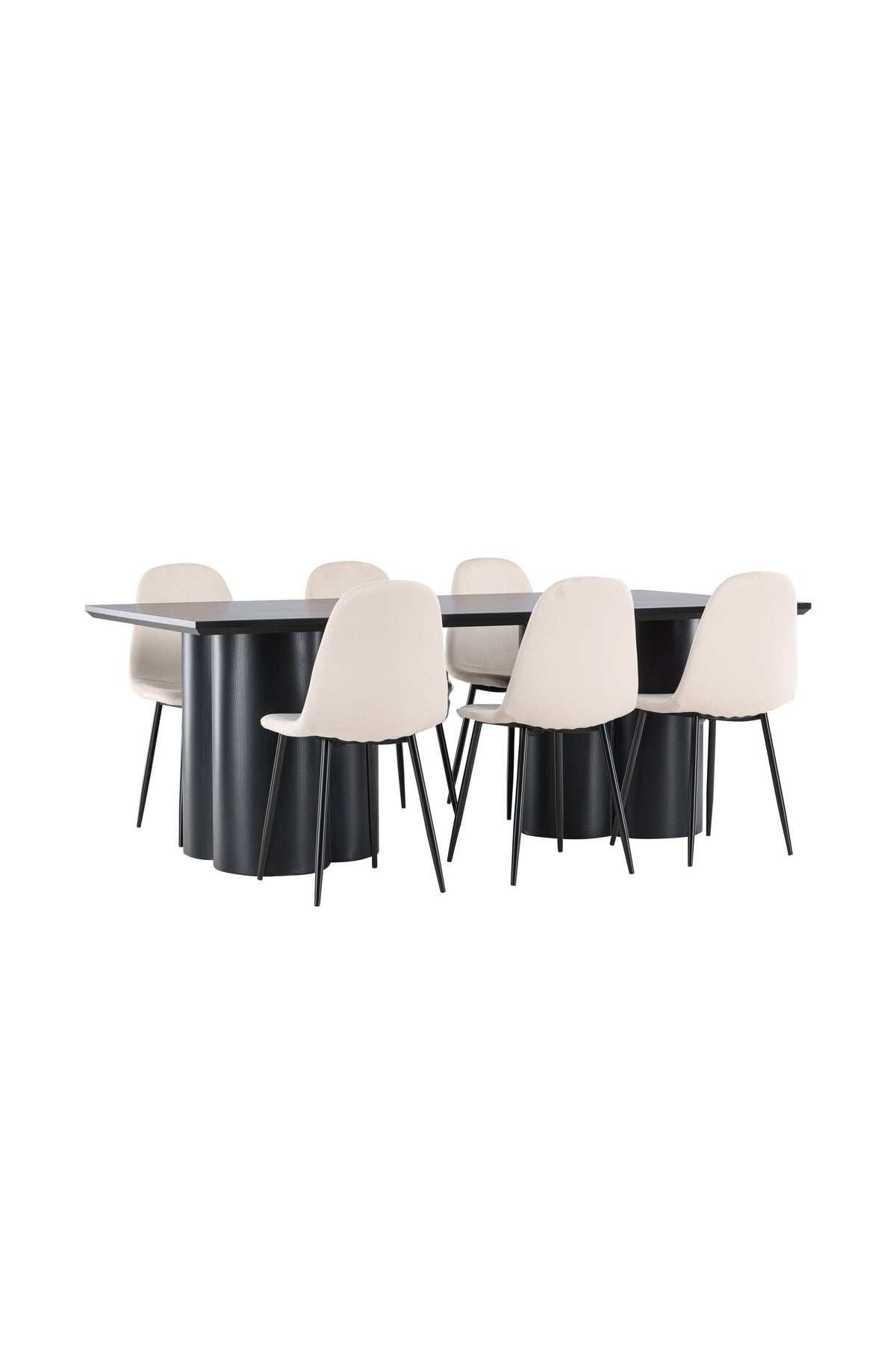 Olivia Matbord med Polar Stolarna – MDF