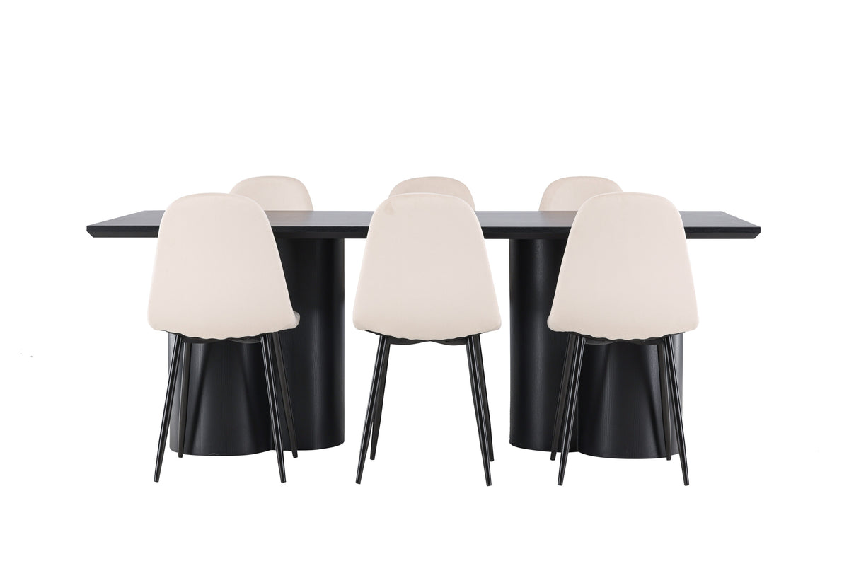 Olivia Matbord med Polar Stolarna – MDF