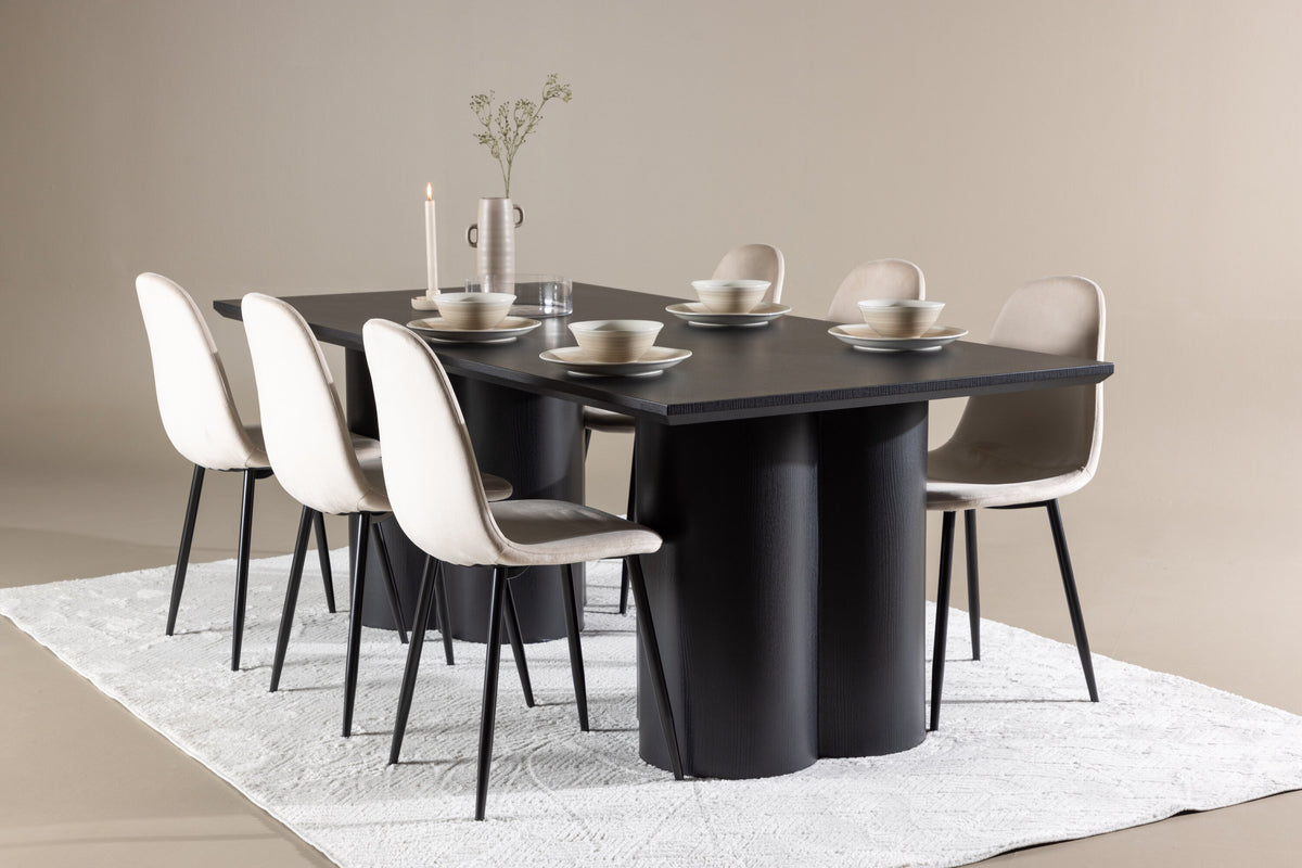 Olivia Matbord med Polar Stolarna – MDF
