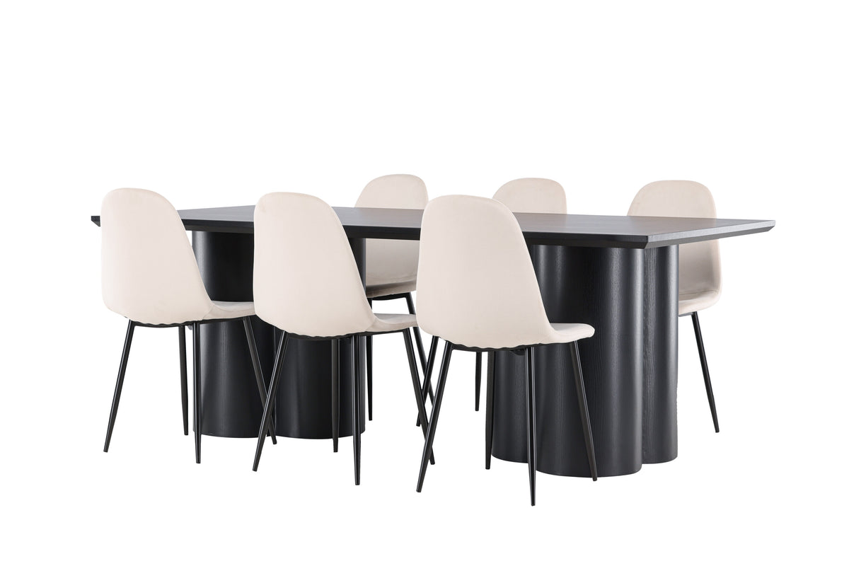 Olivia Matbord med Polar Stolarna – MDF