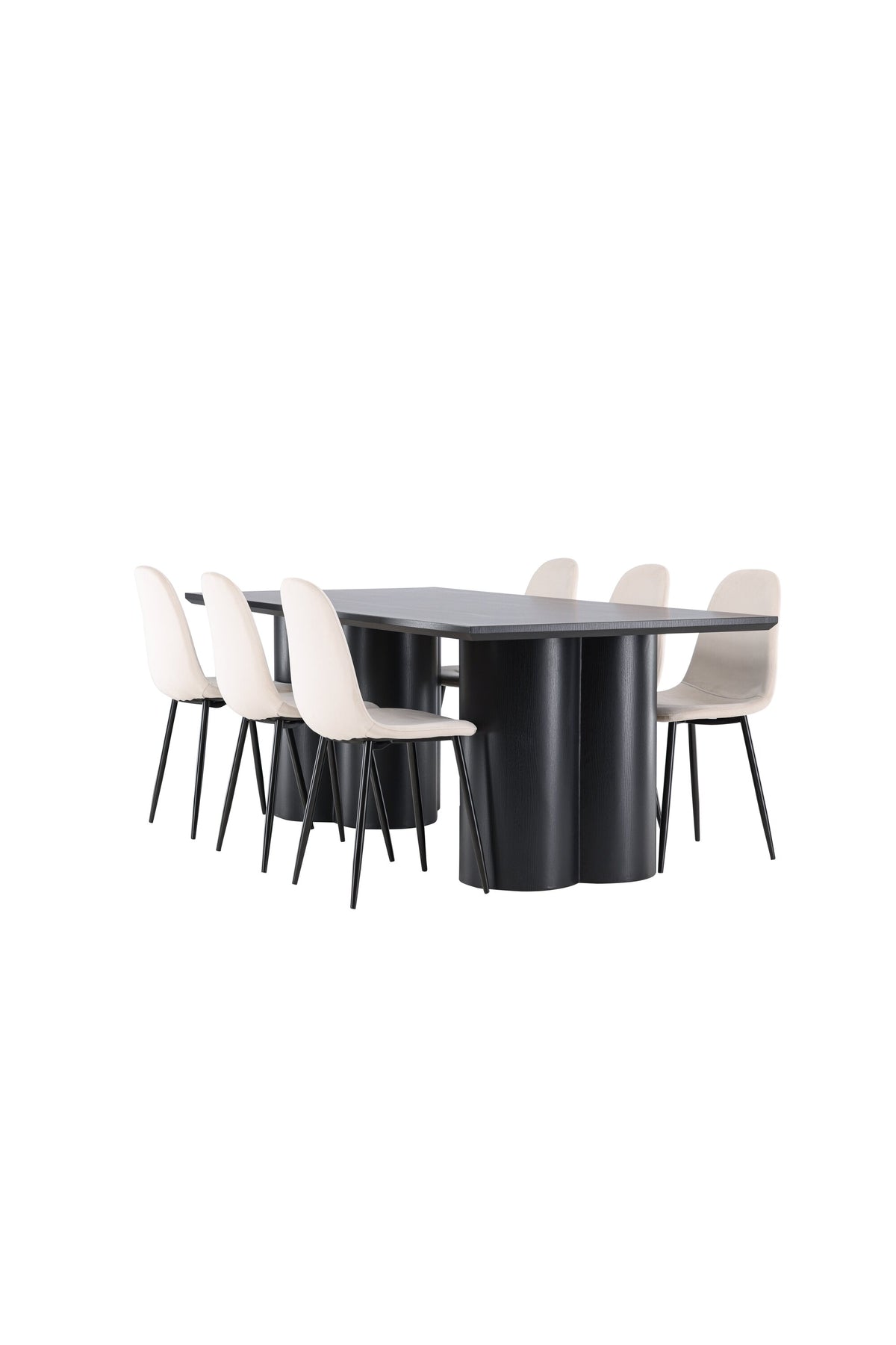 Olivia Matbord med Polar Stolarna – MDF