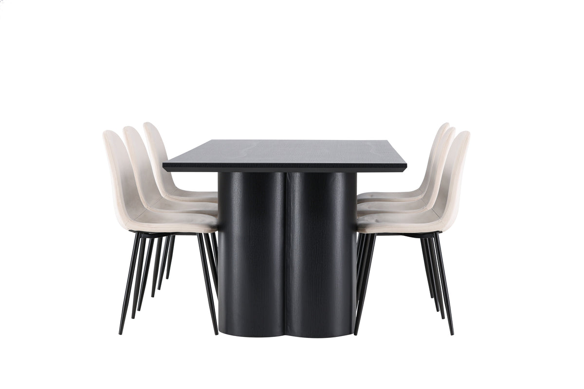 Olivia Matbord med Polar Stolarna – MDF