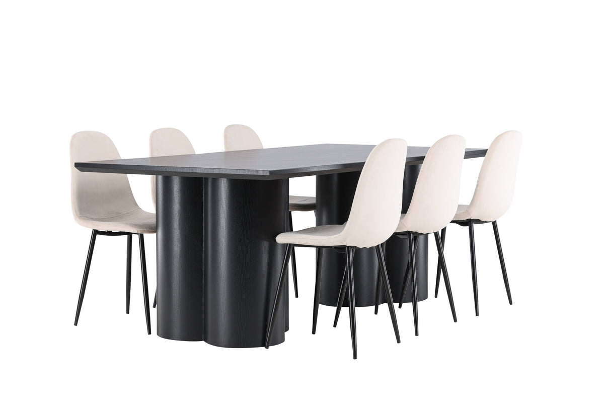 Olivia Matbord med Polar Stolarna – MDF