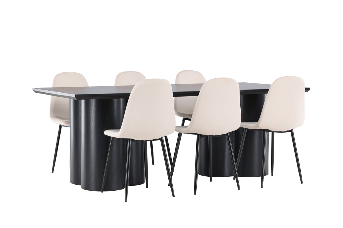 Olivia Matbord med Polar Stolarna – MDF