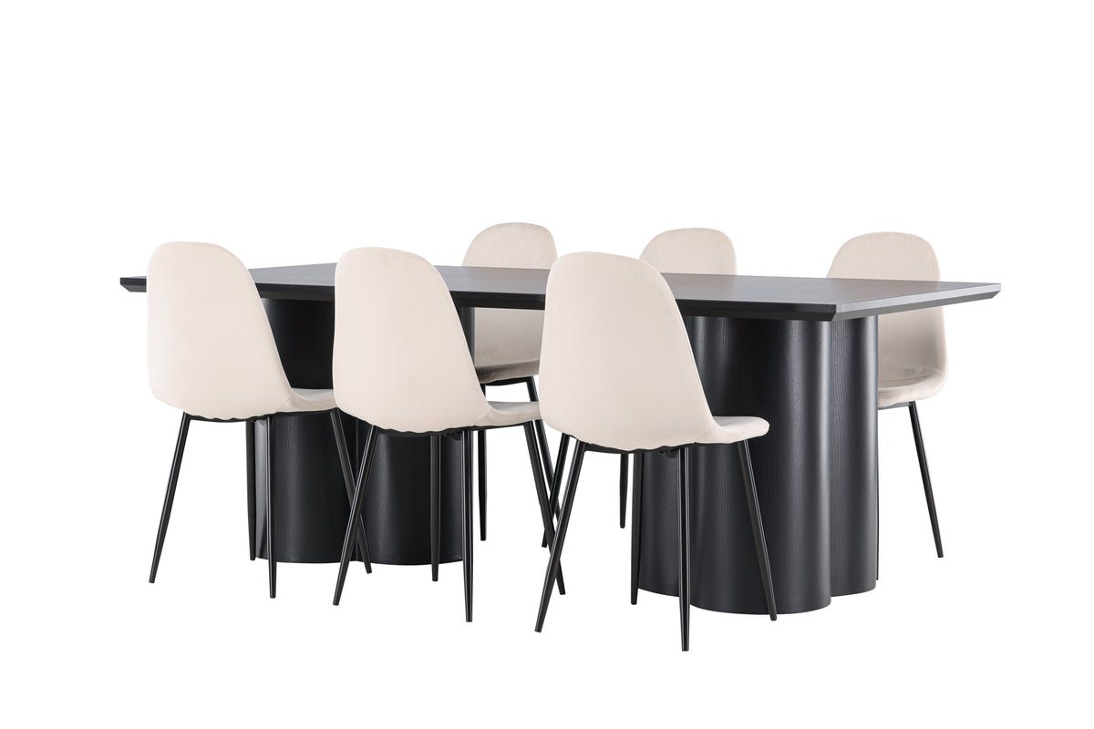 Olivia Matbord med Polar Stolarna – MDF