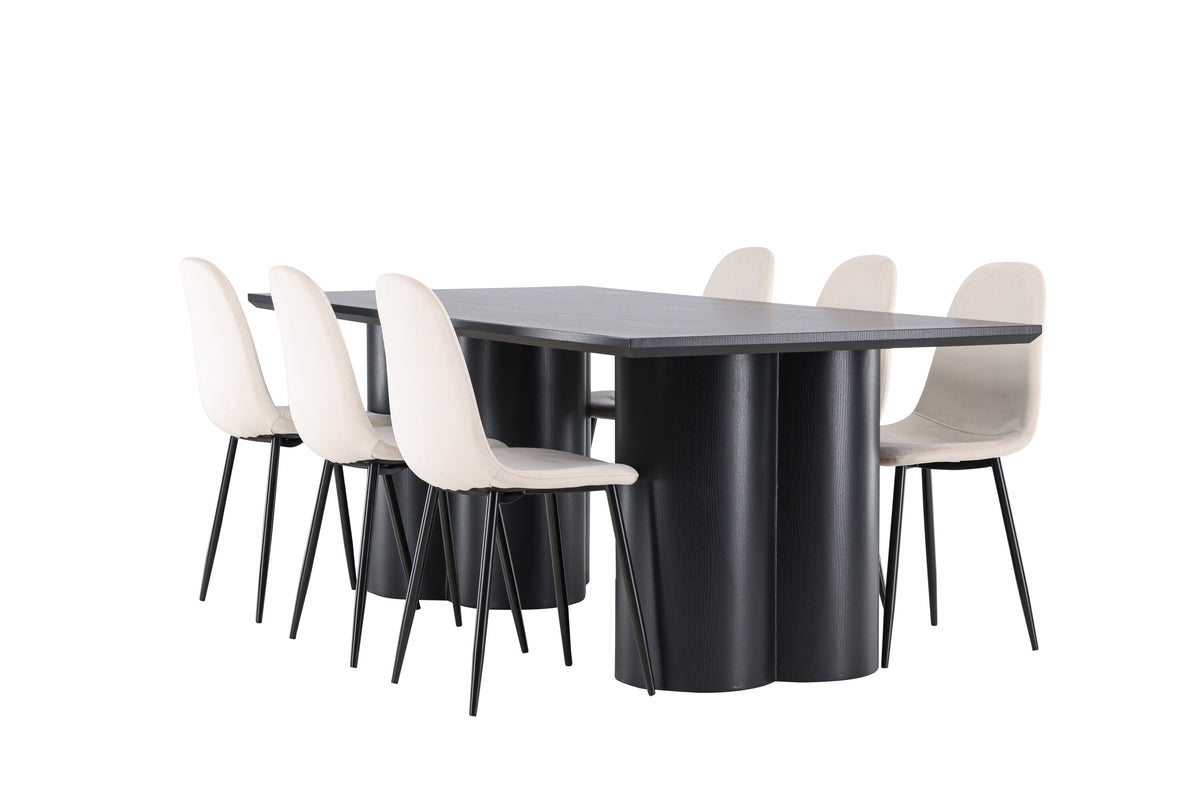 Olivia Matbord med Polar Stolarna – MDF
