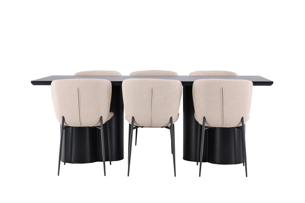 Olivia Matbord med Modesto Stolarna – MDF