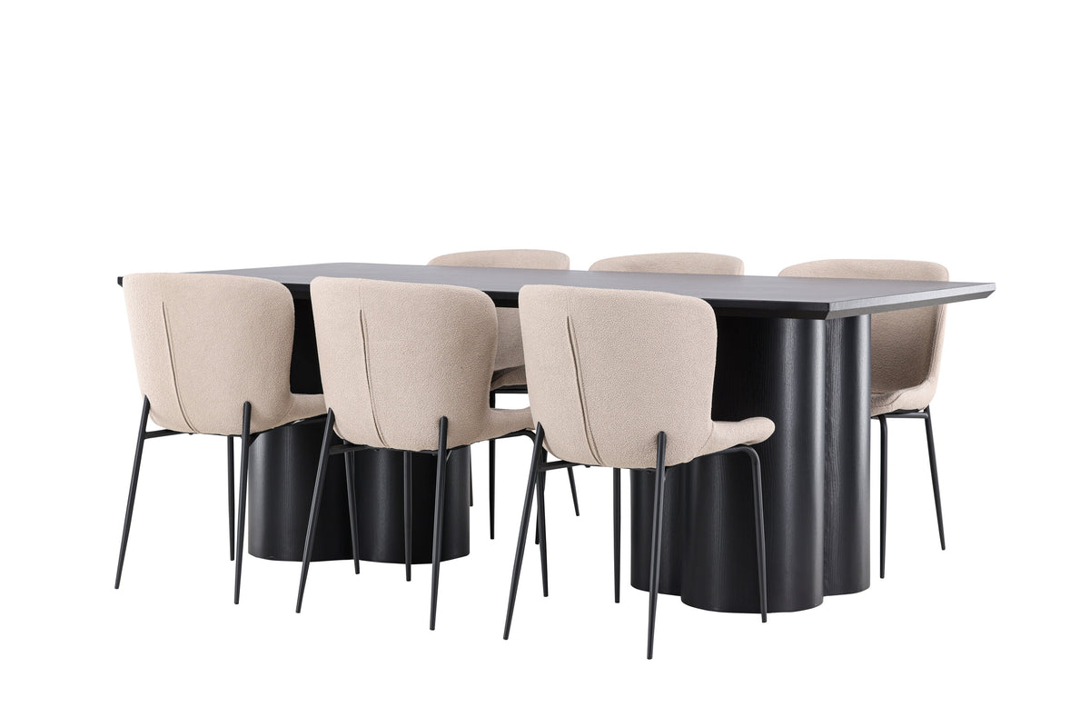Olivia Matbord med Modesto Stolarna – MDF