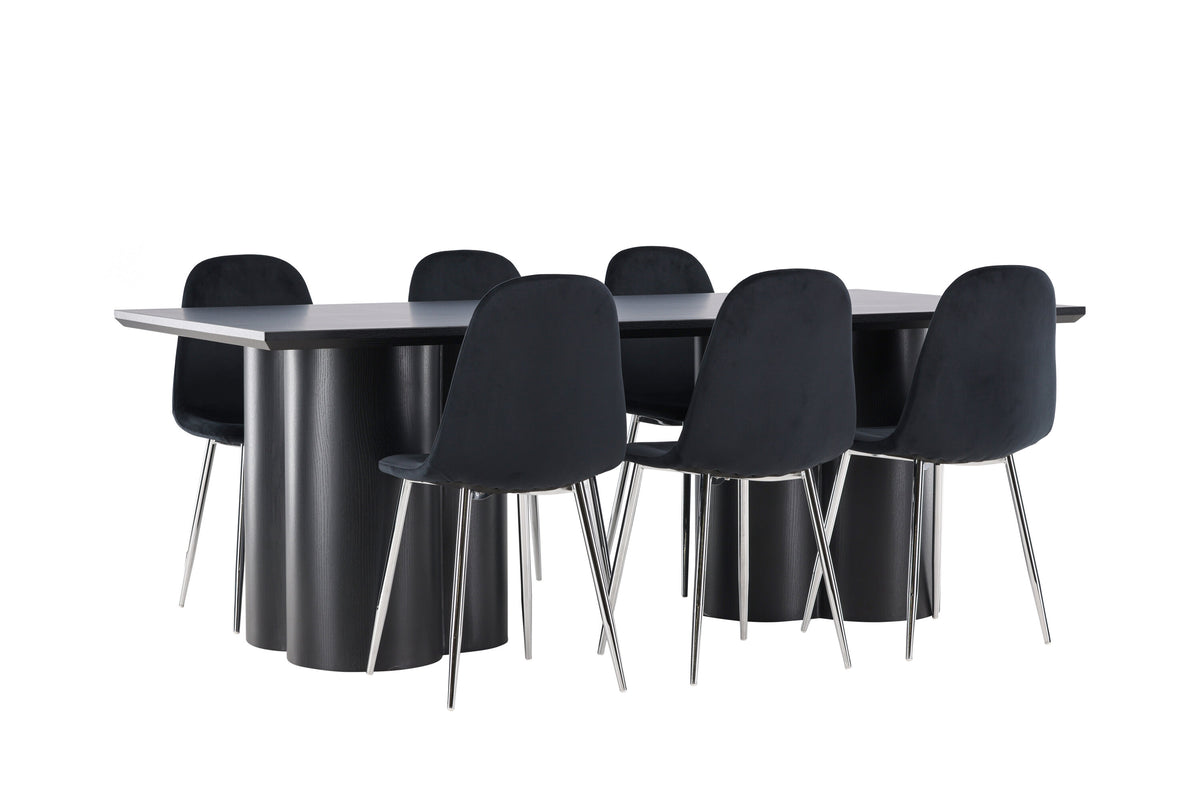 Olivia Matbord med Polar Stolarna – MDF