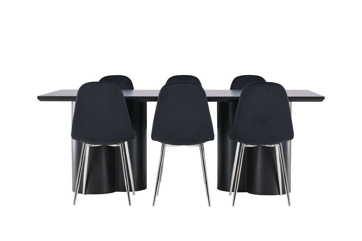 Olivia Matbord med Polar Stolarna – MDF