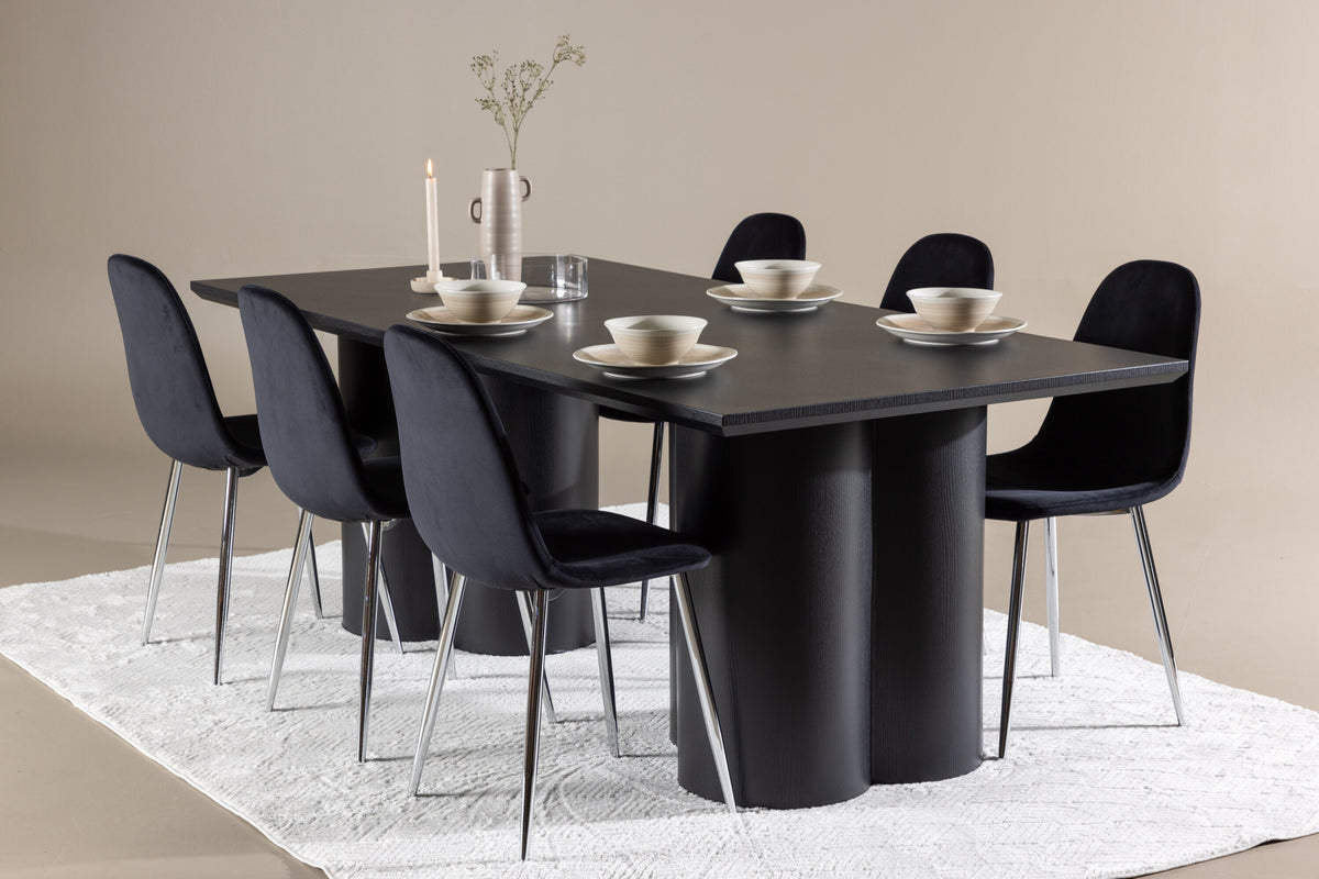 Olivia Matbord med Polar Stolarna – MDF
