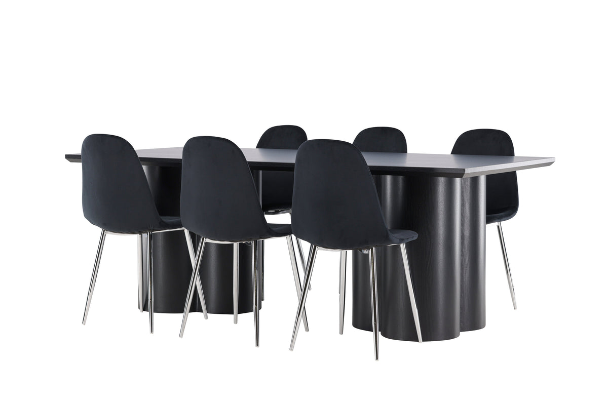 Olivia Matbord med Polar Stolarna – MDF