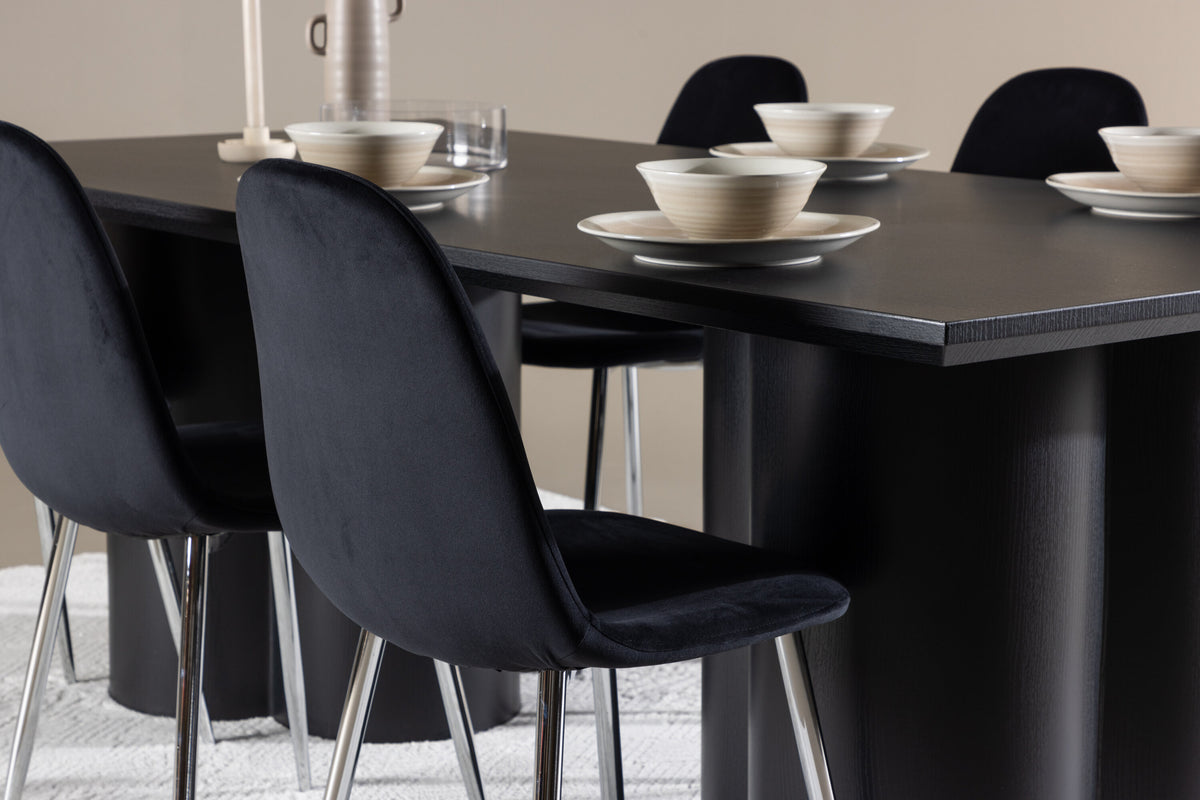 Olivia Matbord med Polar Stolarna – MDF